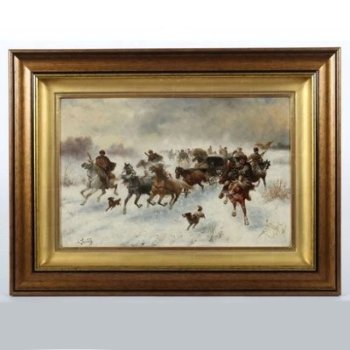 Constantin Stoiloff (BAUMGARTNER) obraz „Konwój kozacki”