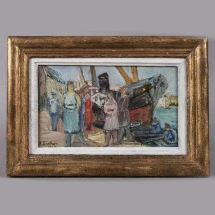 Henryk Epstein (1891-1944) obraz „W Porcie” 1930 rok