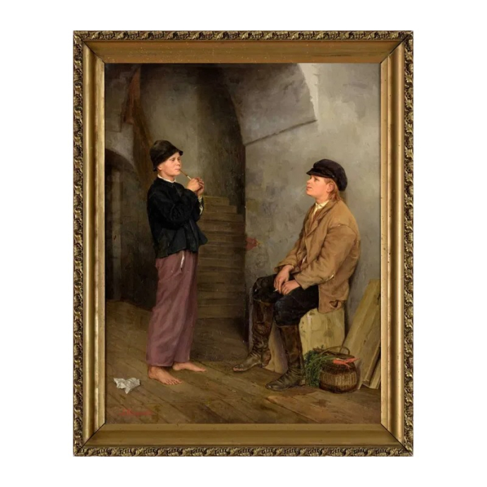 Józef Wincenty Kruszewski (1853-1920) obraz „Krótka przerwa”