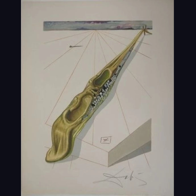 Salvador Dali drzeworyt „Bluźniercy” sygnatura