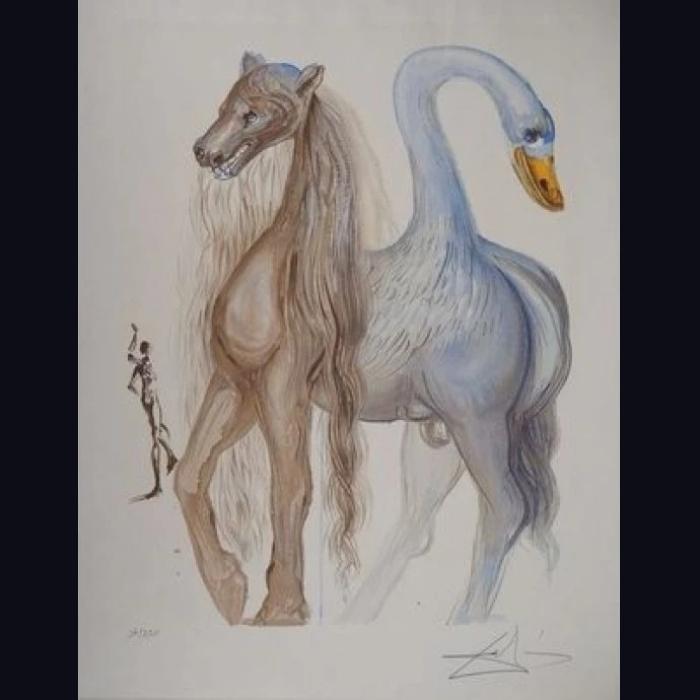 Salvador Dali ltografia „Chimera Horacego” 1972 rok