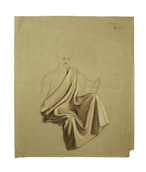 Jan STYKA (1858 - 1925) szkic mężczyzny ołówek/papier
