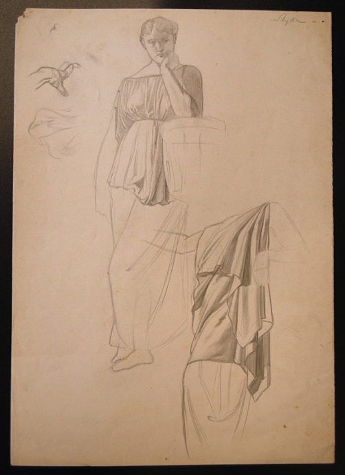 Jan STYKA (1858 - 1925) studium postaci do 